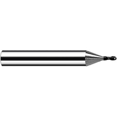 Fraisa - 1.5mm Diam, 1.5mm LOC, 2 Flute Solid Carbide Ball End Mill - All Tool & Supply