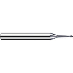 Fraisa - 1.2mm Diam, 1mm LOC, 2 Flute Solid Carbide Ball End Mill - All Tool & Supply