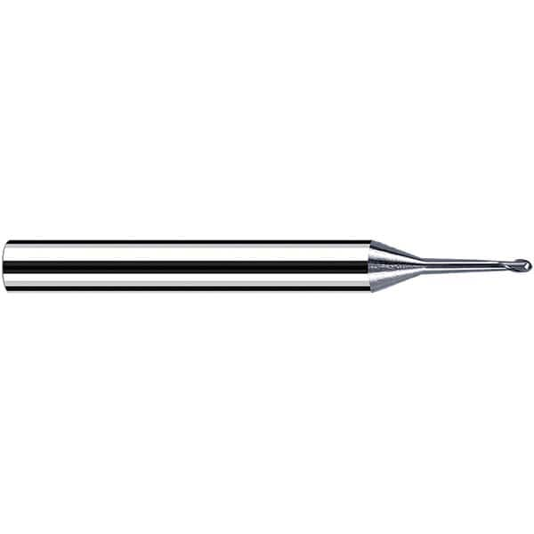 Fraisa - 3mm Diam, 2.4mm LOC, 2 Flute Solid Carbide Ball End Mill - All Tool & Supply