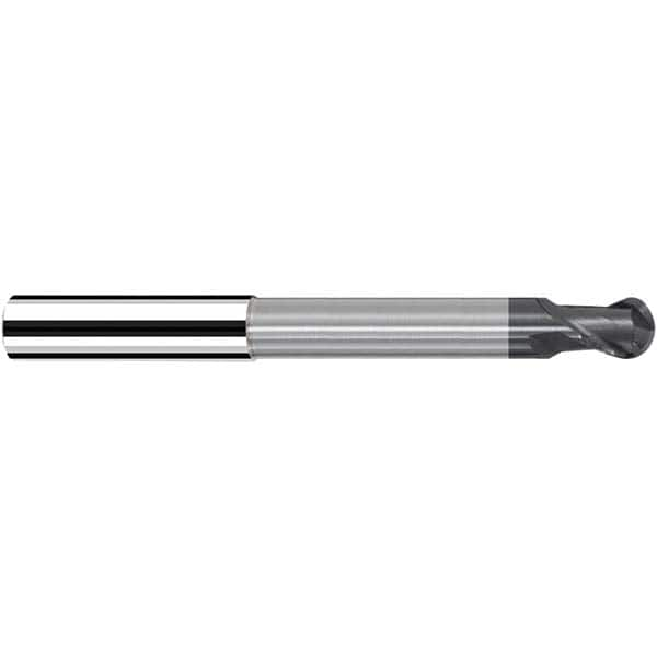 Fraisa - 12mm Diam, 13mm LOC, 2 Flute Solid Carbide Ball End Mill - All Tool & Supply