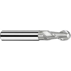 Fraisa - 3/8" Diam, 3/8" LOC, 2 Flute Solid Carbide Ball End Mill - All Tool & Supply