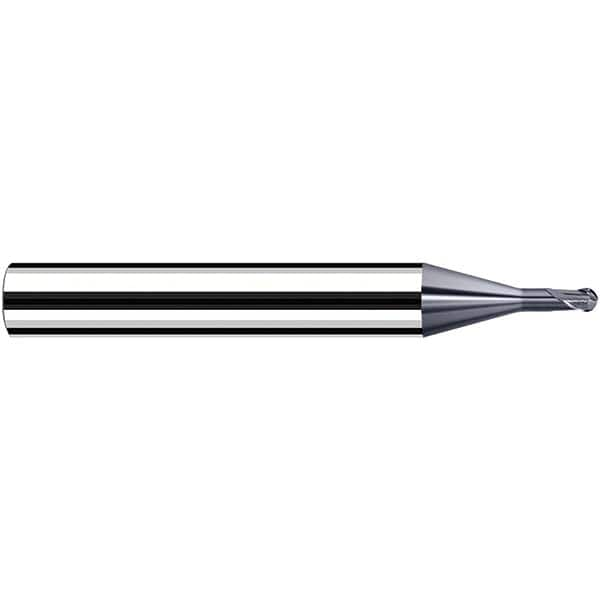 Fraisa - 1mm Diam, 3.6mm LOC, 2 Flute Solid Carbide Ball End Mill - All Tool & Supply