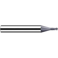 Fraisa - 0.6mm Diam, 3.6mm LOC, 2 Flute Solid Carbide Ball End Mill - All Tool & Supply