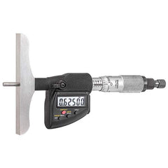 Starrett - Electronic Depth Micrometers Minimum Measurement (mm): 0.00 Minimum Measurement (Decimal Inch): 0.00 - All Tool & Supply