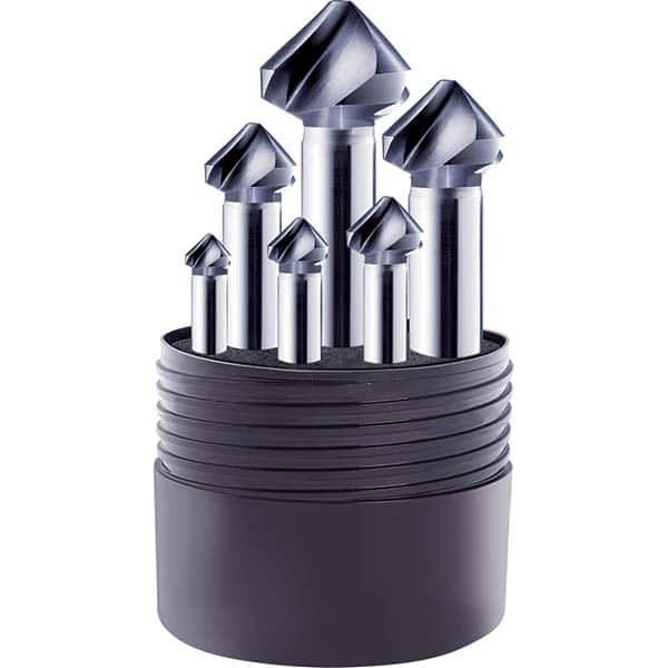 Guhring - Countersink Sets Countersink Type: Three Flute Minimum Head Diameter (Inch): 1/4 - All Tool & Supply