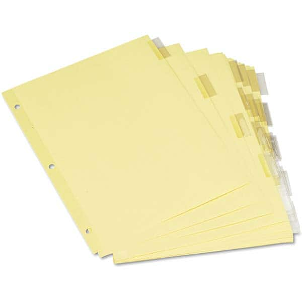 UNIVERSAL - Tabs, Indexes & Dividers Indexes & Divider Type: Customizable Size: 8-1/2 x 11 - All Tool & Supply