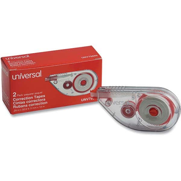 UNIVERSAL - Correction Fluid & Tape Type: Correction Tape Non-Refillable Tape Size: 1/5 x 393" - All Tool & Supply