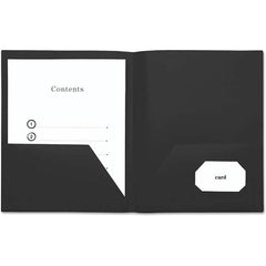 UNIVERSAL - File Folders, Expansion Folders & Hanging Files Folder/File Type: Pocket Folders Color: Black - All Tool & Supply