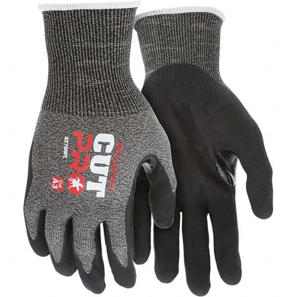 MCR Safety - Size M, ANSI Cut Lvl A3, Puncture Lvl 4, Abrasion Lvl 4, Foam Nitrile Coated Cut & Puncture Resistant Gloves - All Tool & Supply