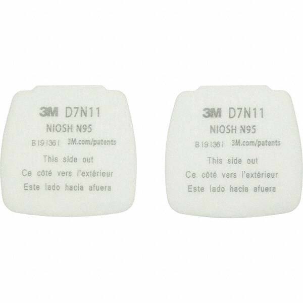 3M - Half & Full Facepiece Cartridges & Filters; Type: Filter ; NIOSH Filter Rating: N95; N95 ; Protection Type: Particulates ; Color Code: White ; Filter Rating: N95 ; Manufacturer's Series: D7N11 - Exact Industrial Supply