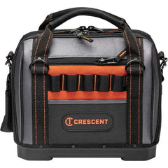 Crescent - 32 Pocket, Polyester, Black/Orange Closed Top Tool Bag - All Tool & Supply