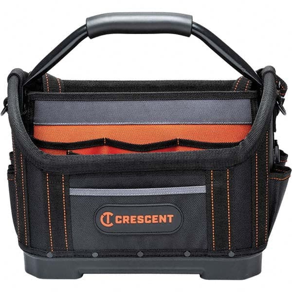 Crescent - 25 Pocket, Polyester, Black/Orange Open Top Tool Bag - All Tool & Supply