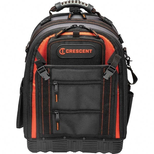 Crescent - 38 Pocket, Polyester, Black/Orange Backpack Tool Bag - All Tool & Supply