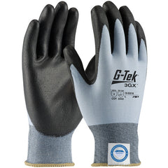 ‎19-D318/XL Coated Gloves - G-Tek 3GX Dyneema Diamond - 18G Blue Lycra Shell - PU Smooth Grip - A2