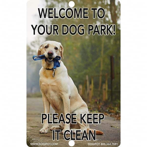 DOGIPOT - Pet Waste Station Accessories Type: Reflective Pet Sign Material: Aluminum - All Tool & Supply