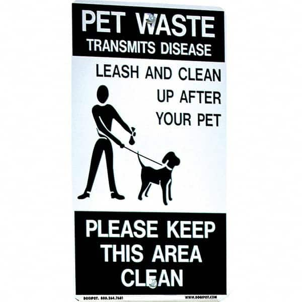 DOGIPOT - Pet Waste Station Accessories Type: Reflective Pet Sign Material: Aluminum - All Tool & Supply