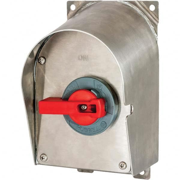 Cam & Disconnect Switches; Enclosure Type: Enclosed; Fused: Non-Fused; Horsepower: 1 - 50; Number of Phases: 3; Amperage: 100 A; Contact Form: 3PST; Voltage: 600 V ac; Horsepower at 1 Phase: 7.5 @ 200 VAC; Horsepower at 3 Phase: 100 @ 600 V; Number of Pol