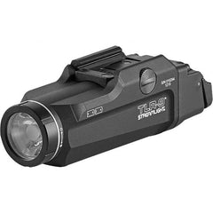 Handheld Flashlight: LED, 1.5 hr Max Run Time, CR123A battery 2 Light Modes, Aluminum, Black