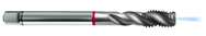 M10x1.0 6H 3-Flute Cobalt Red Ring Semi-Bottoming 40 degree Spiral Flute Tap-Bright - All Tool & Supply