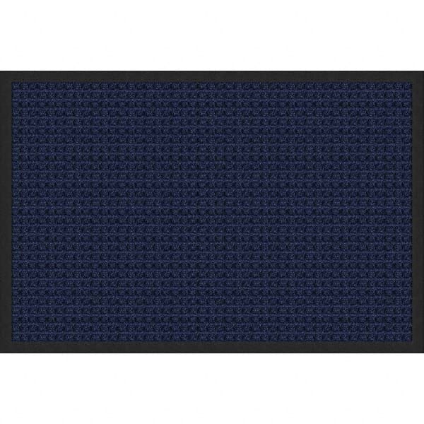 Entrance Mat: 6' Long, 4' Wide, Polypropylene Surface Indoor & Outdoor, Medium-Duty Traffic, Rubber Base, Blue