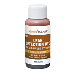 Leak Finder - Automotive Leak Detection Dyes Applications: Engine Oil; Transmission Fluid; Fuel Container Size: 1 oz. - All Tool & Supply