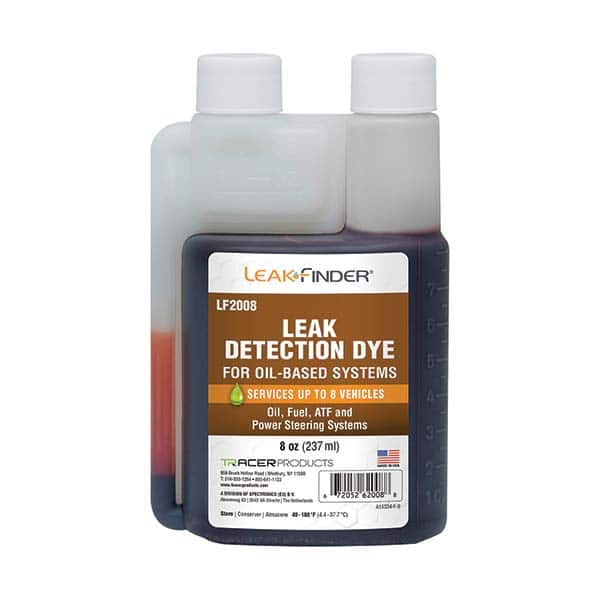 Leak Finder - Automotive Leak Detection Dyes Applications: Engine Oil; Transmission Fluid; Fuel Container Size: 8 oz. - All Tool & Supply