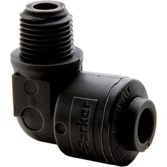 Parker - Plastic Push-To-Connect Tube Fittings Type: Male Elbow Tube Outside Diameter (Inch): 1/4 - All Tool & Supply