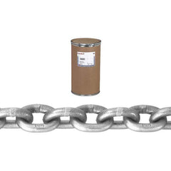 Campbell - Welded Chain; Chain Grade: 43 ; Trade Size: 1/2 ; Load Capacity (Lb.): 9200.000 ; Finish/Coating: Galvanized ; Type: Welded ; Length (Feet): 200 - Exact Industrial Supply