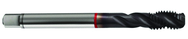 M14x2.0 6H 3-Flute Cobalt Red Ring Semi-Bottoming 40 degree Spiral Flute Tap-TiCN - All Tool & Supply