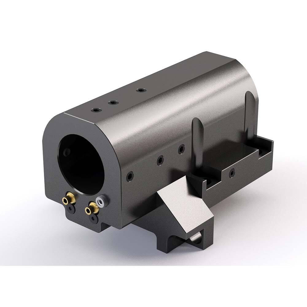 Global CNC Industries - Turret & VDI Tool Holders; Type: Mori ID Block ; Clamping System: 124mm X 95mm ; Tool Axis: ID ; Through Coolant: No ; Additional Information: 4 Mounting Holes - Exact Industrial Supply