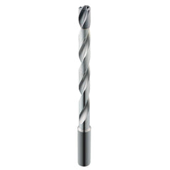 SGS - 8.3mm 135° Spiral Flute Solid Carbide Taper Length Drill Bit - Exact Industrial Supply