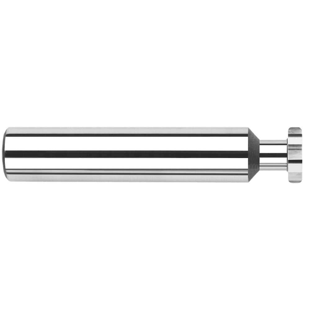 Harvey Tool - 1/2" Cut Diam, 1/8" Cut Width, 1/2" Shank, Straight-Tooth Woodruff Keyseat Cutter - Exact Industrial Supply