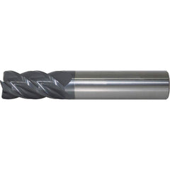 Corner Radius End Mill: 3/16″ Dia, 3/8″ LOC, 0.01″ Radius, 4 Flutes, Solid Carbide 2″ OAL, 3/16″ Shank Dia, 40 ° Helix, AlTiN+ Coated, Corner Radius End, Centercutting, Series 6/44