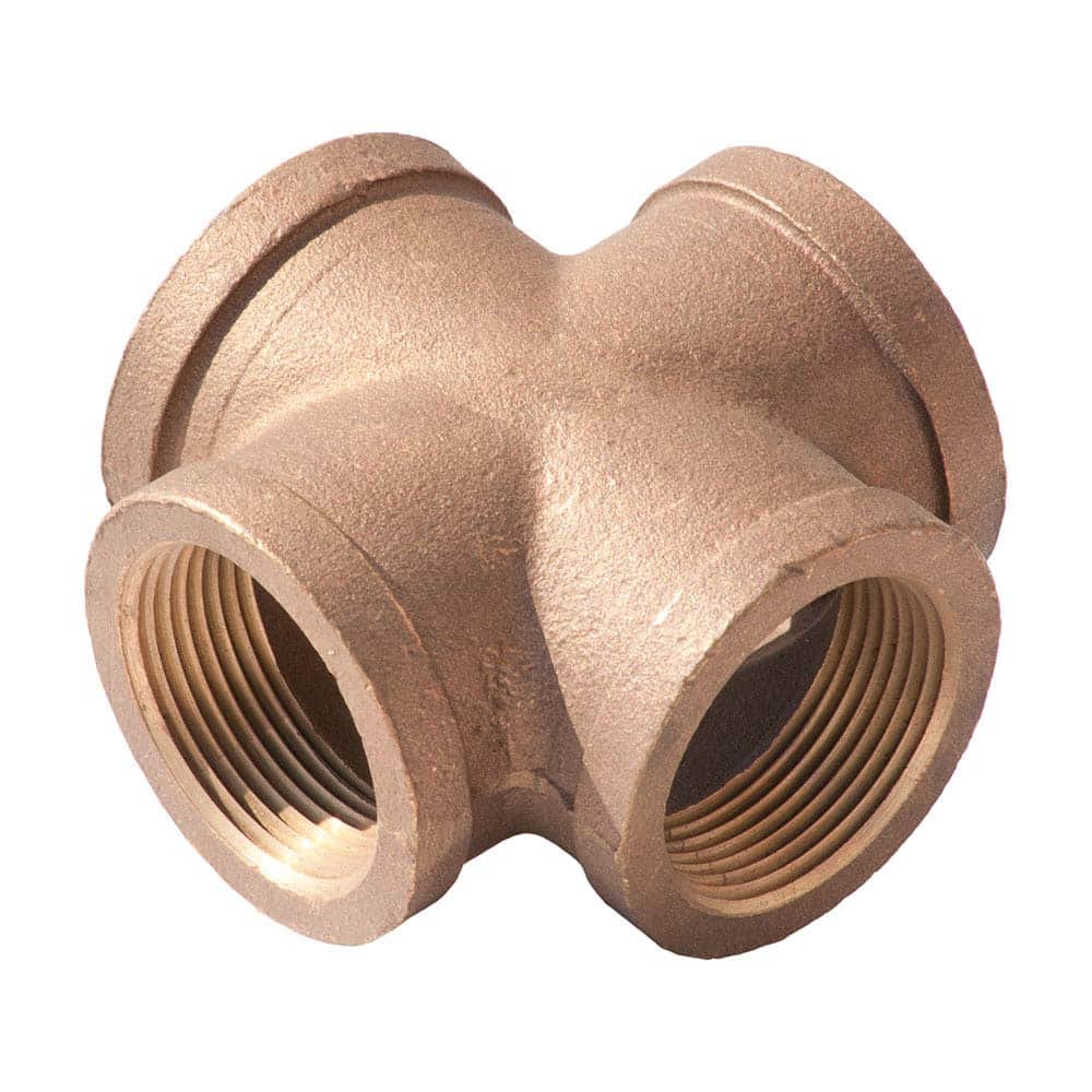 Merit Brass - Brass & Chrome Pipe Fittings Type: Cross Fitting Size: 1/4 - All Tool & Supply