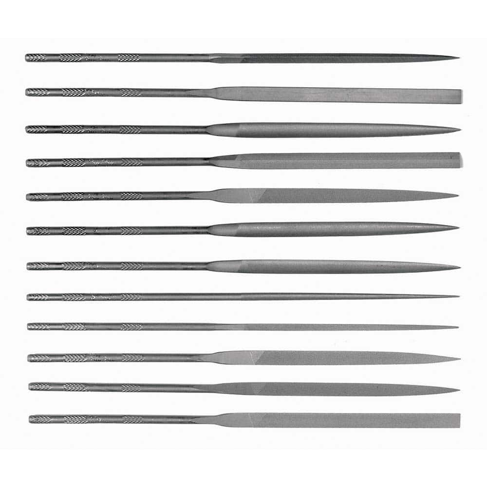 Simonds File - File Sets File Set Type: Needle File Types Included: Square; Round; Half Round; Slitting; Flat; Marking; Knife; Crossing; Three Square; Barrette; Equalling - All Tool & Supply