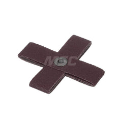 Cross & Square Pads; Pad Type: Square; Abrasive Material: Aluminum Oxide; Grit: 80; Pad Thickness (Inch): 0.5; Eyelet Size: 1/4-20; Backing Material: Cloth; Backing Weight: X; Grit (FEPA): 80