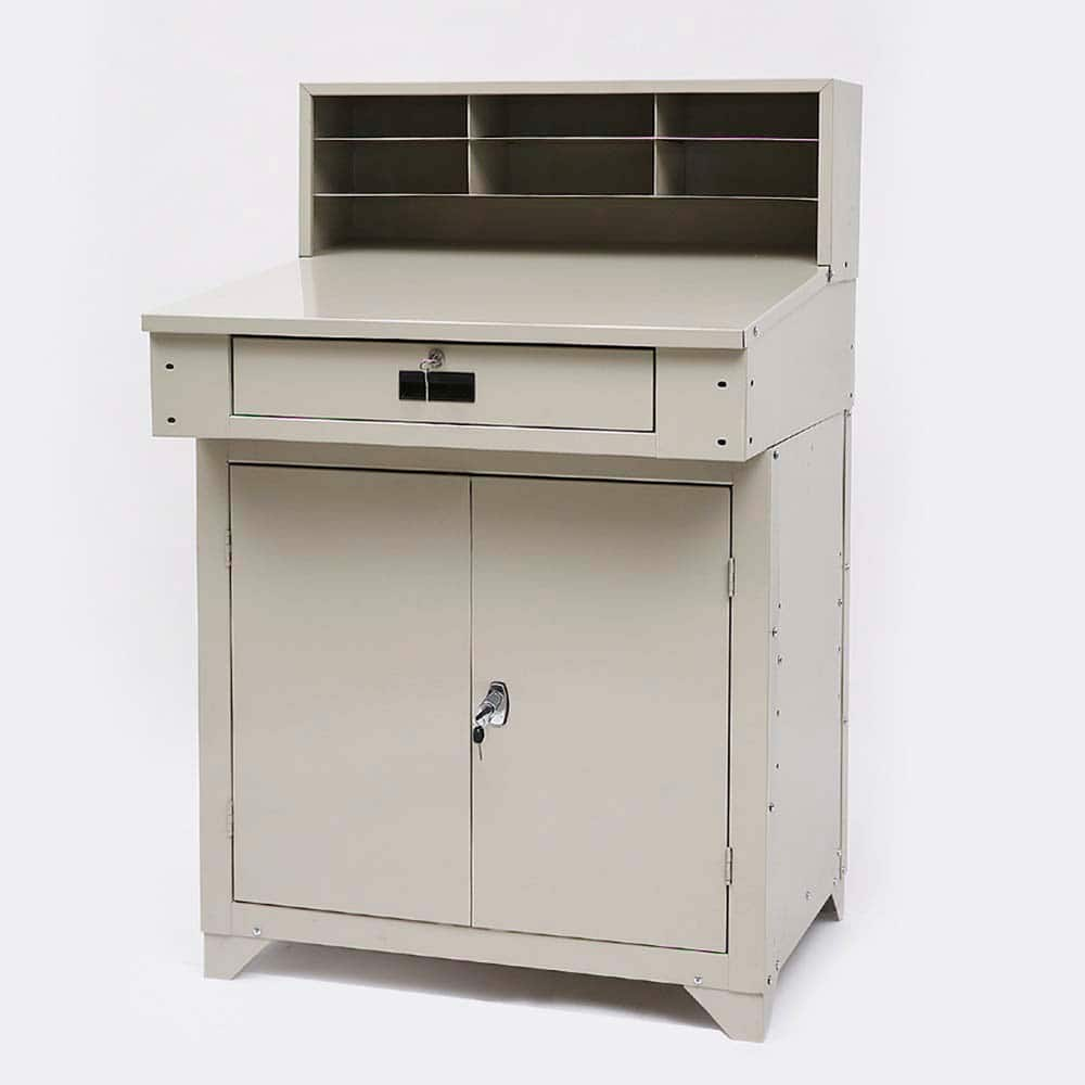 Value Collection - Stationary Shop Desks Type: Shop Desk - Closed Width (Inch): 34-1/2 - All Tool & Supply