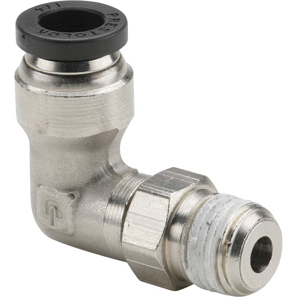 Parker - Metal Push-To-Connect Tube Fittings Type: Male Swivel Elbow Tube Outside Diameter (Inch): 3/8 - All Tool & Supply