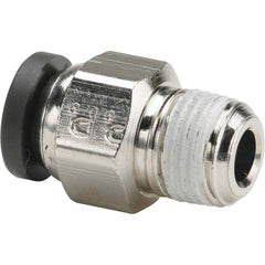 Parker - Metal Push-To-Connect Tube Fittings Type: Male Connector Tube Outside Diameter (Inch): 1/4 - All Tool & Supply