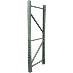 Pallet Storage Rack Framing Upright: 3″ Wide, 42″ Deep, 96″ High, 23,900 lb Capacity Tear Drop Style, Green