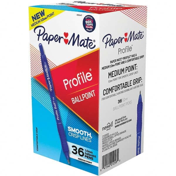 Paper Mate - Pens & Pencils Type: Retractable Ball Point Pen Color: Blue - All Tool & Supply