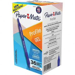 Paper Mate - Pens & Pencils Type: Retractable Gel Color: Blue - All Tool & Supply