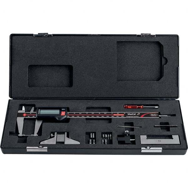 Mahr - 0 to 200mm Range, 0.01mm Resolution, IP67 Electronic Caliper - All Tool & Supply