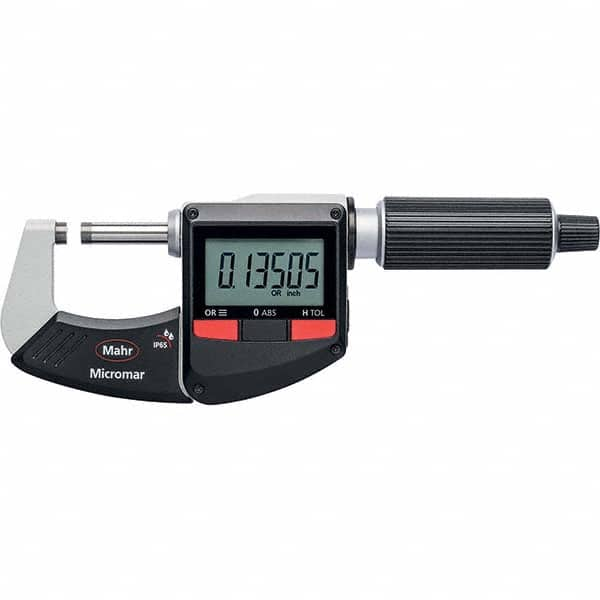 Mahr - Electronic Outside Micrometers Type: Standard Minimum Measurement (Decimal Inch): 4.0000 - All Tool & Supply