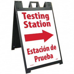 NMC - "Testing Station", 25" Wide x 45" High, Plastic Safety Sign - All Tool & Supply