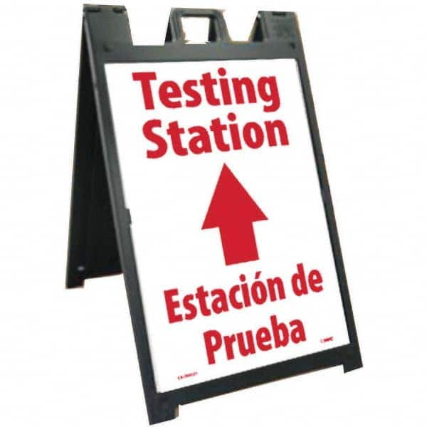 NMC - "Testing Station", 25" Wide x 45" High, Plastic Safety Sign - All Tool & Supply