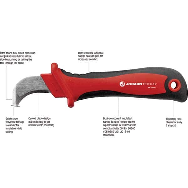 Jonard Tools - Wire & Cable Strippers Type: Cable Cutter Overall Length (Inch): 7.75 - All Tool & Supply