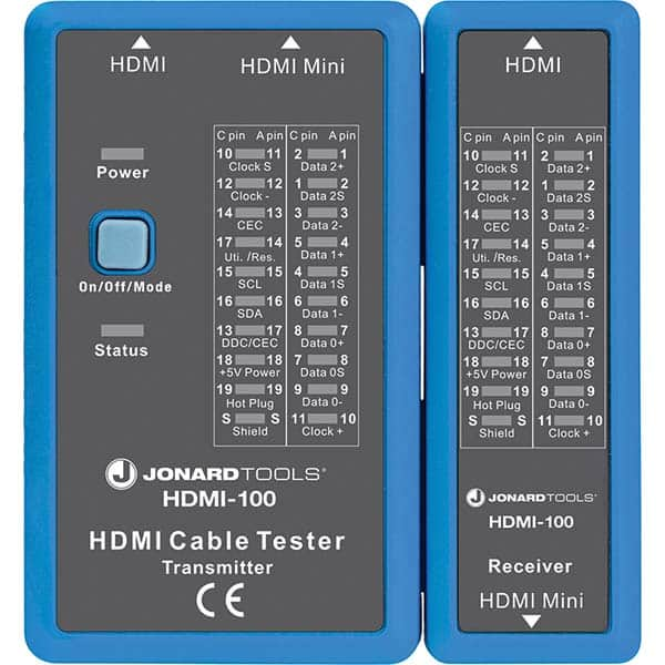 Jonard Tools - Cable Testers Cable Type: HDMI; Mini HDMI Display Type: No Screen - All Tool & Supply