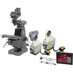 Jet - Knee Milling Machines Spindle Speed Control: Variable Speed Pulley Table Length (Inch): 49 - All Tool & Supply