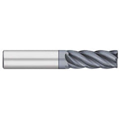 Corner Radius End Mill: 1/4″ Dia, 3/4″ LOC, 1/64″ Radius, 5 Flutes, Solid Carbide 2-1/2″ OAL, 1/4″ Shank Dia, 38 ° Helix, AlCromax Coated, Corner Radius End, Centercutting